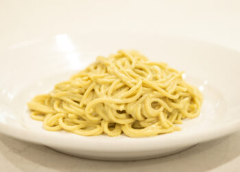 Delicious Zucchini Cashew Alfredo Pasta