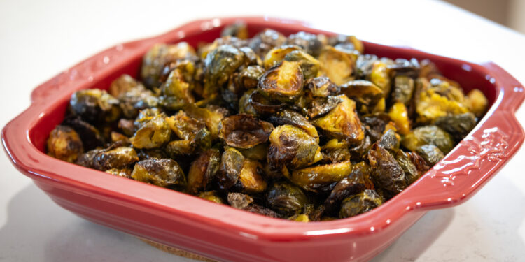 Crispy Brussels Sprouts with Balsamic Glaze
