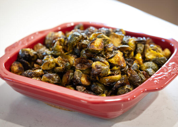 Crispy Brussels Sprouts with Balsamic Glaze